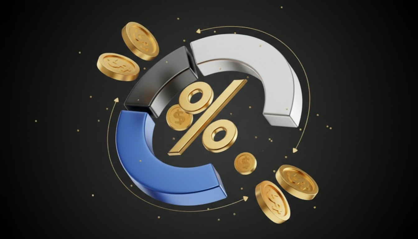 PAMM Investment Percentage Symbol With Coins