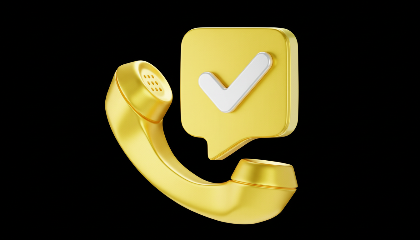 PrimeWaveFx Contact Us Phone Icon With A Checkmark Speech Bubble